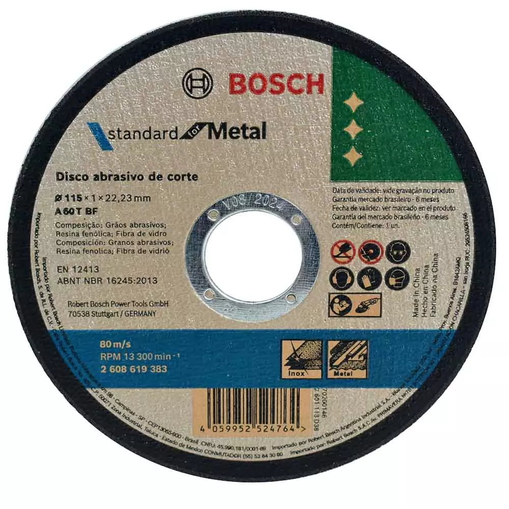 Disco de Corte Inox STD 115x1mm Bosch